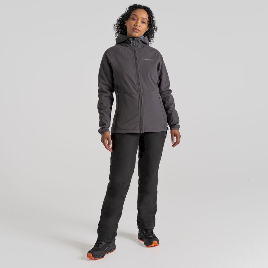 Vestes Craghoppers Kalti Weatherproof Encapuchonné Femme Grise Bleu | WVR6891TO