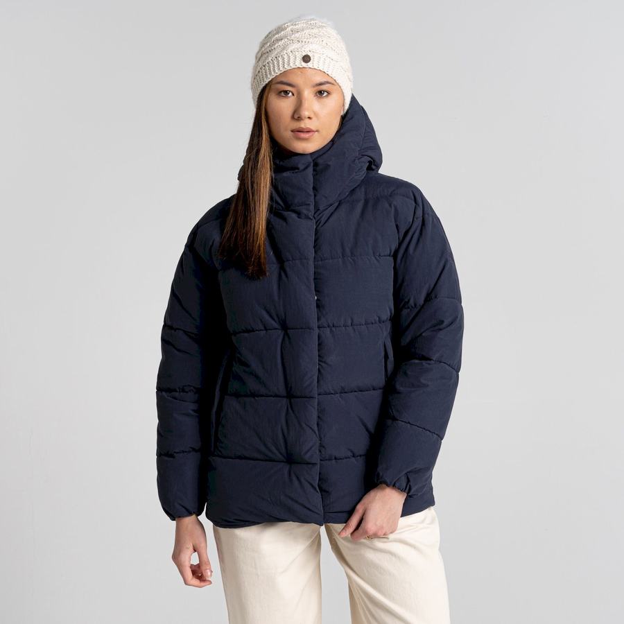 Vestes Craghoppers Madora Insulated Encapuchonné Femme Bleu Bleu Marine | GUM5655HE