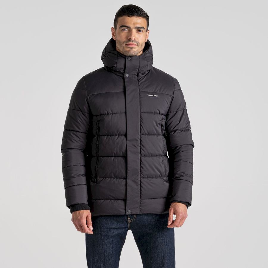 Vestes Craghoppers Sutherland Insulated Encapuchonné Homme Noir | SOZ7662UO
