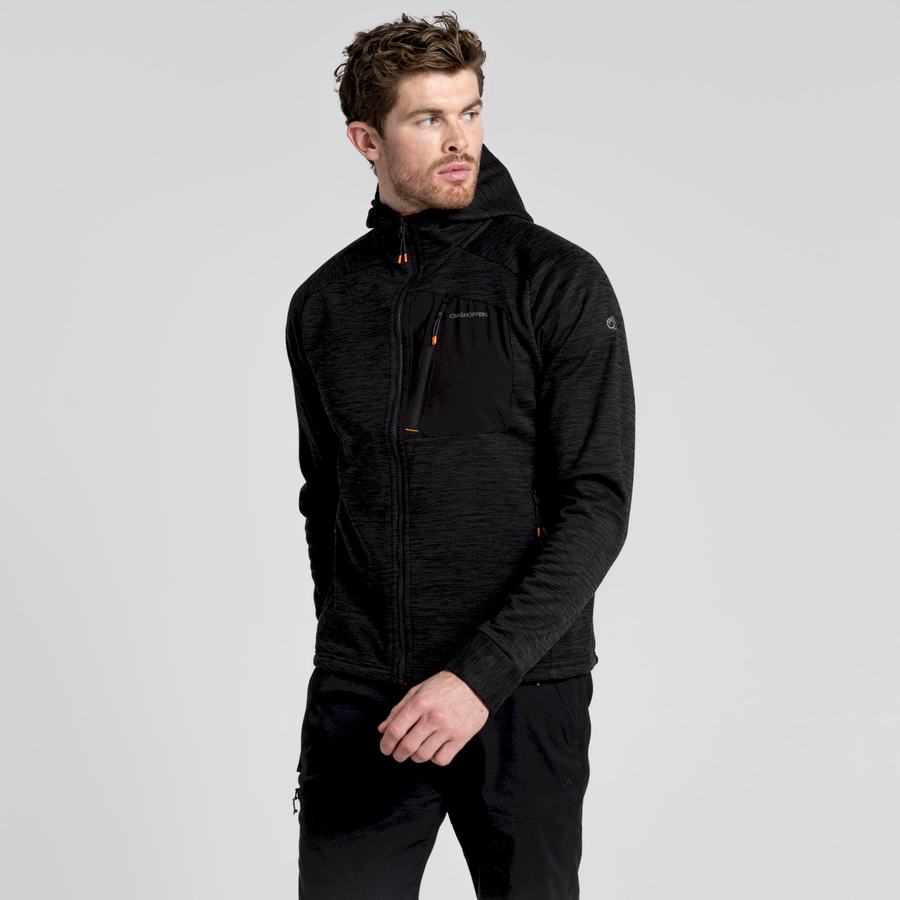 Vestes Craghoppers Tarbert Encapuchonné Homme Noir | YYH6625RO