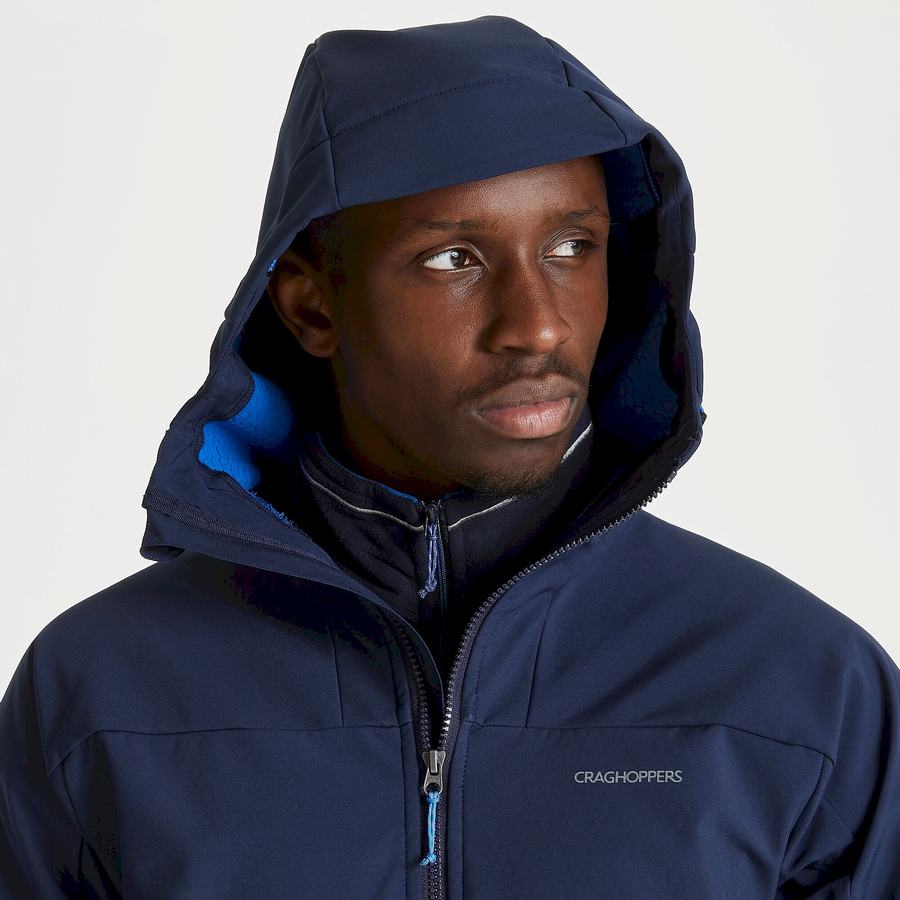 Vestes Craghoppers Tripp Encapuchonné Homme Bleu Bleu Marine | GOL7350BD