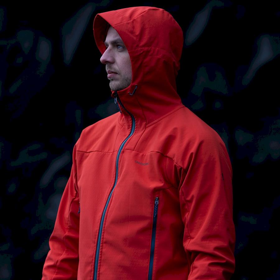 Vestes Craghoppers Tripp Encapuchonné Homme Rouge | URF5936OT